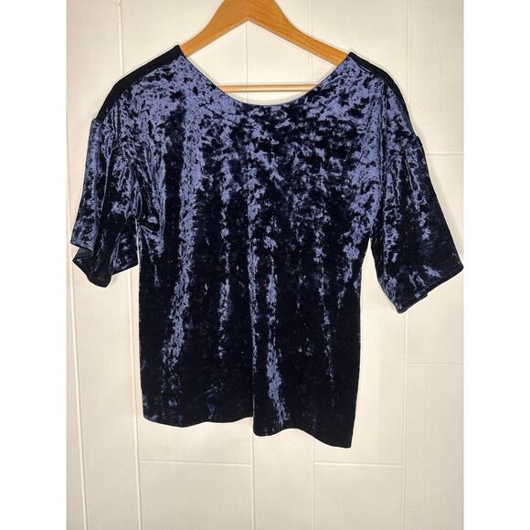 B Collection by Bobeau Tops - Velvet blouse V back loose sleeves XS